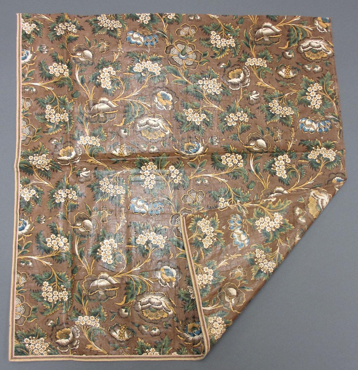 1969.3091 Textile, printed folded corner