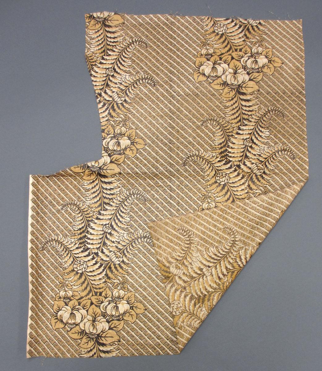 1969.3092 Textile, printed folded corner