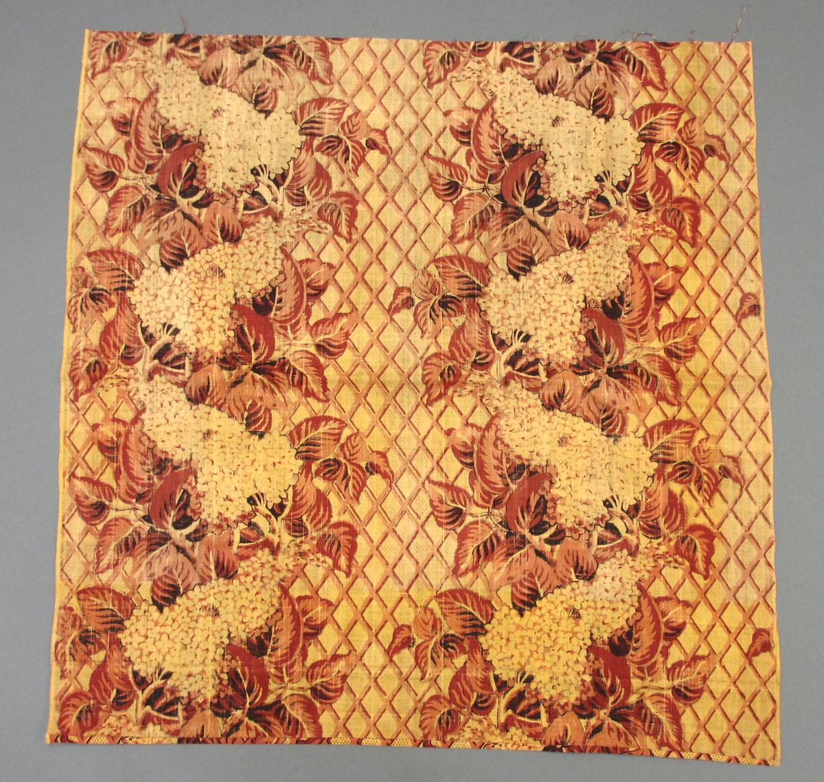 1969.3095 Textile, printed reverse