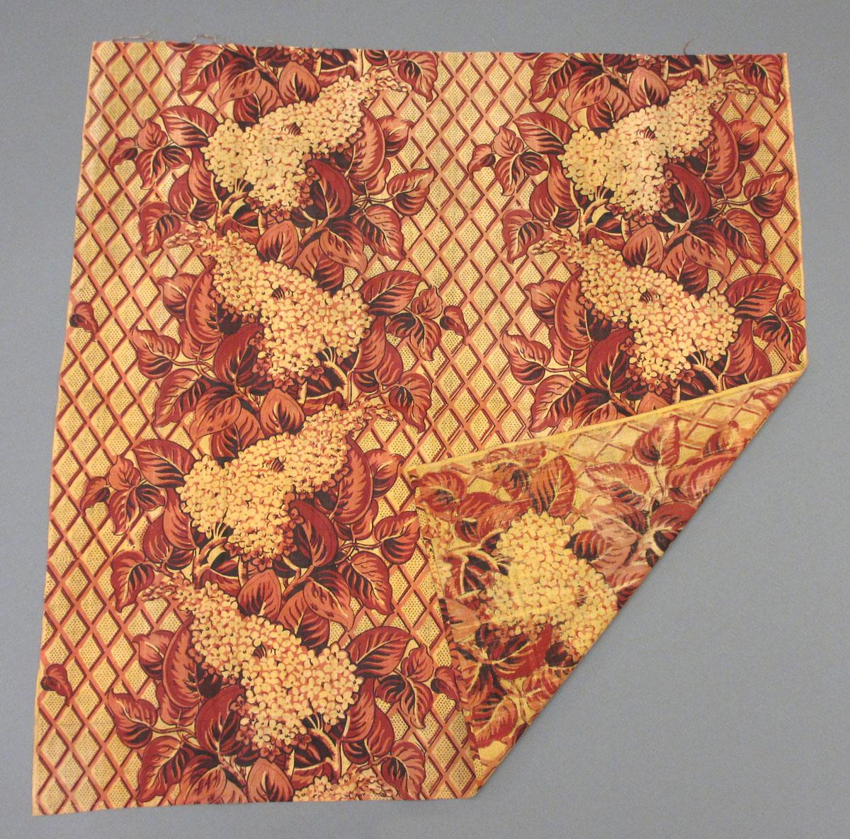 1969.3095 Textile, printed folded corner