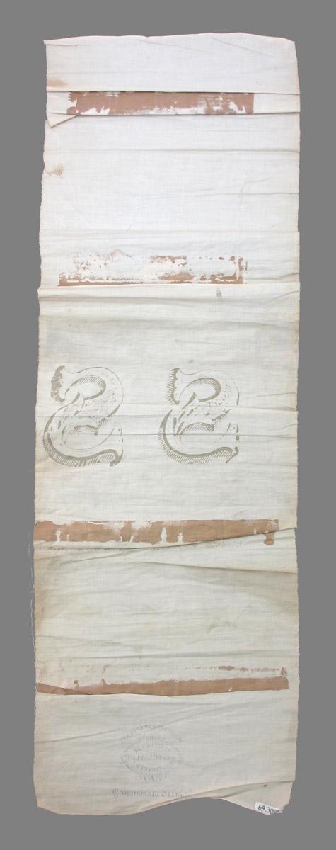 1969.3098 textile, printed reverse