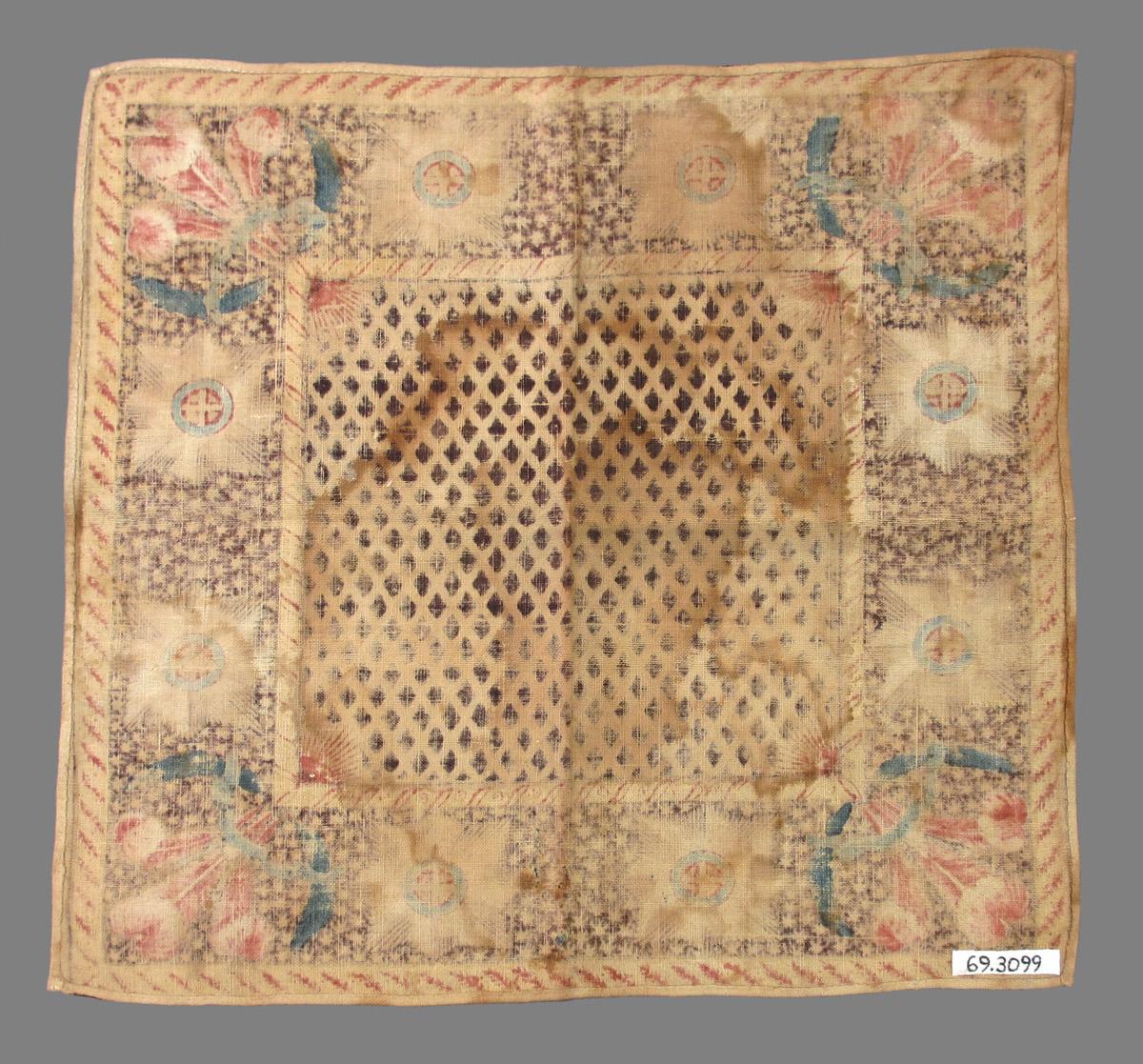 1969.3099 textile, printed reverse