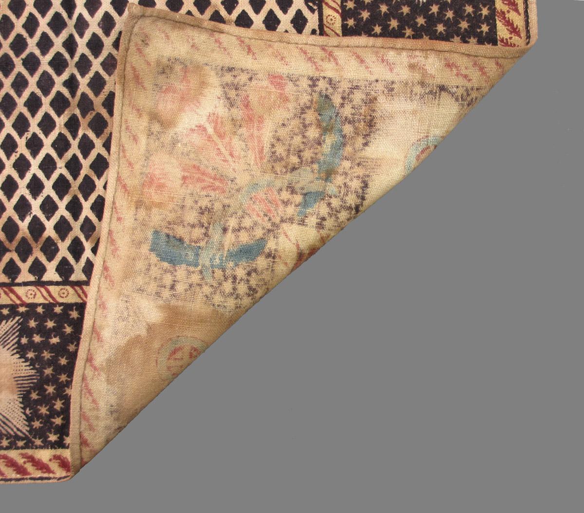 1969.3099 textile, printed folded corner