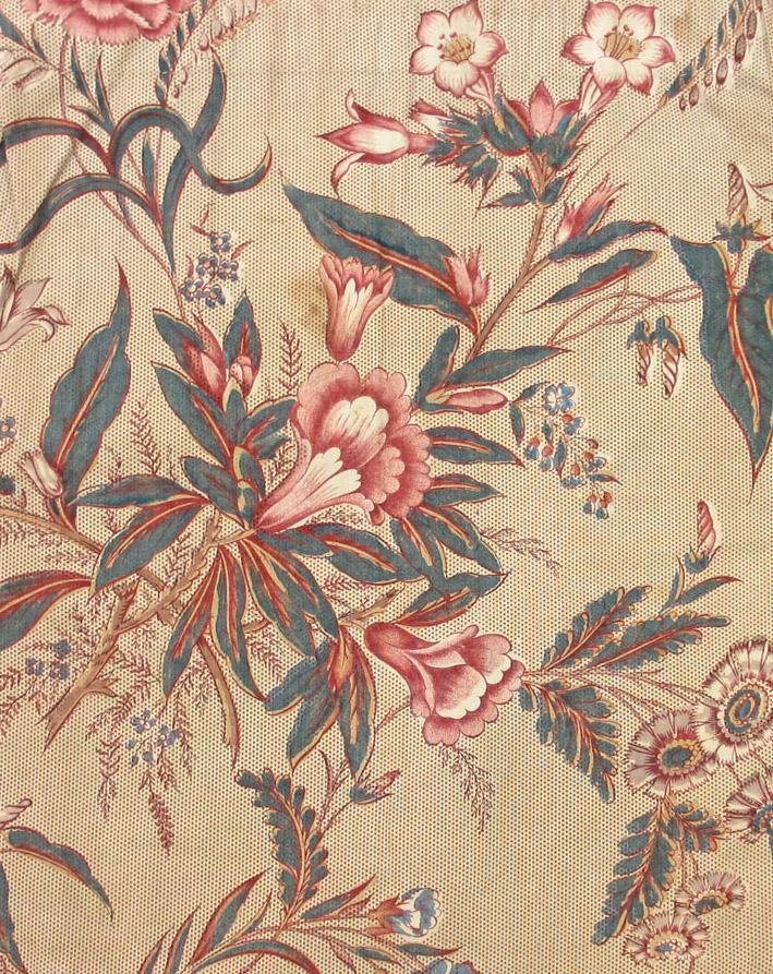 T282 Textile, printed, partial design repeat