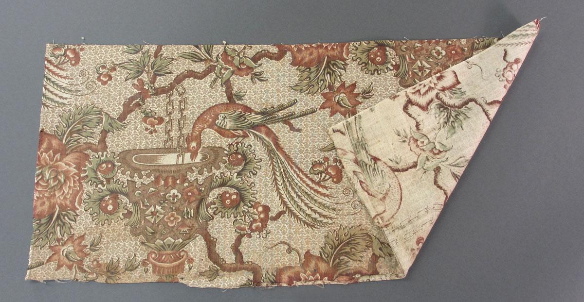 1969.3110 Textile, printed folded corner