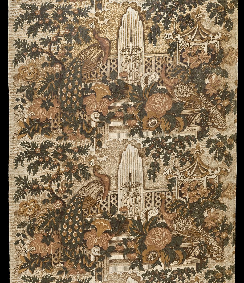 1969.3114 Textile, printed, detail 2