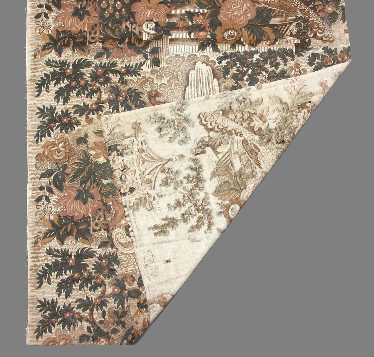 1969.3114 Textile, printed folded corner