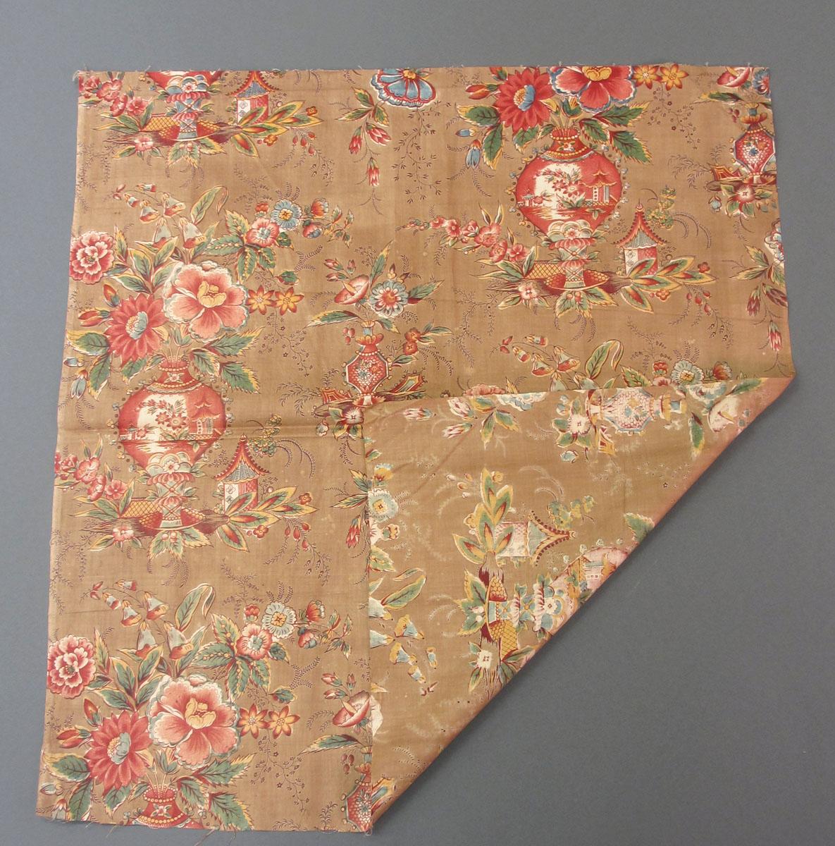1969.3121 Textile, printed folded corner