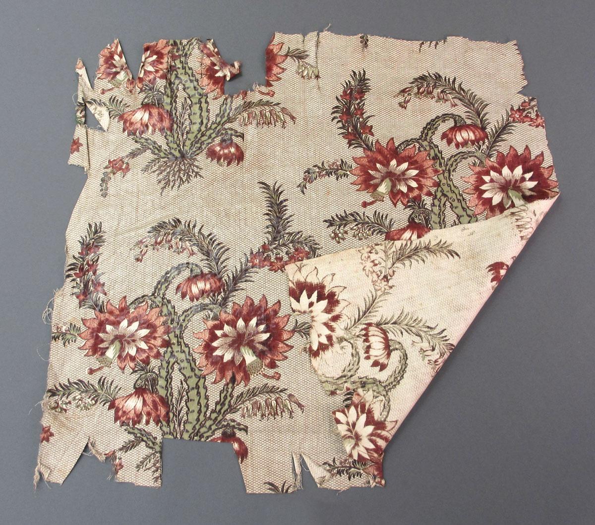 1969.3124 Textile, printed folded corner