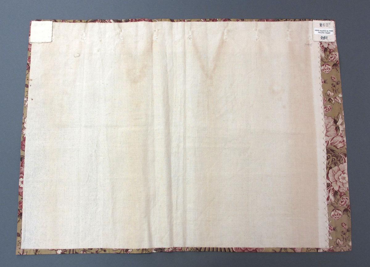 1969.3130 Textile, printed reverse