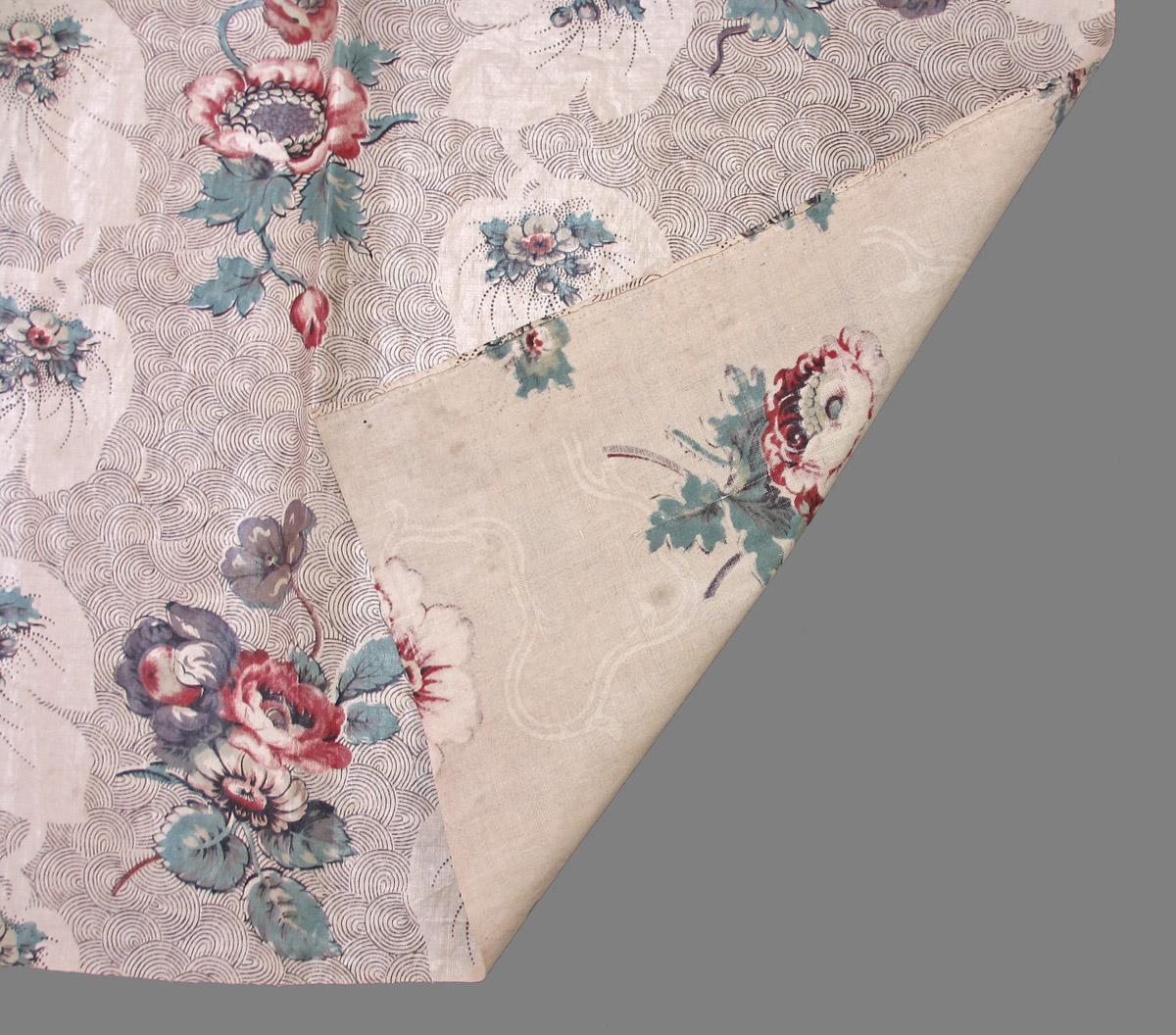 1969.3142 textile, printed folded corner