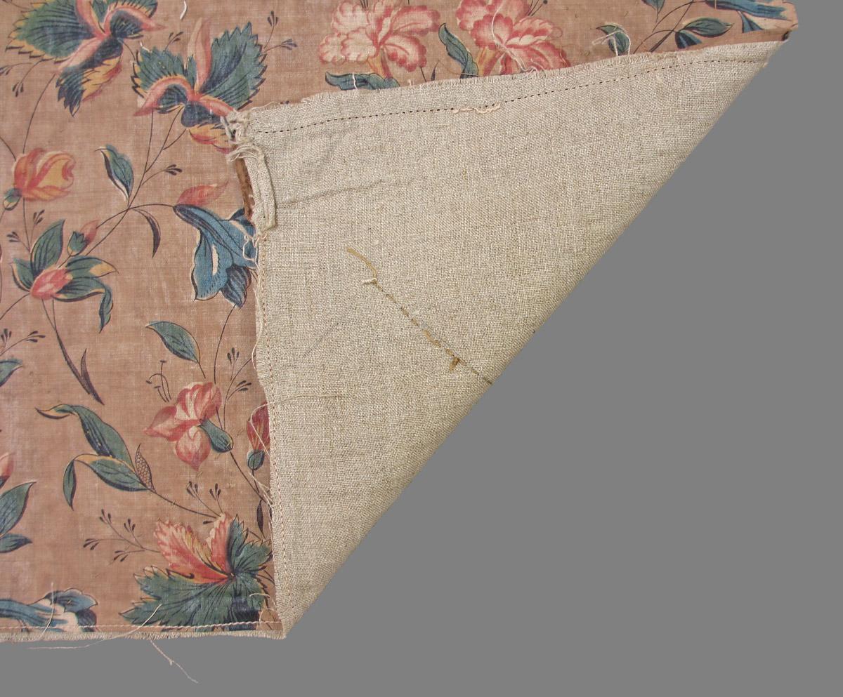 1969.3144 textile, printed folded corner