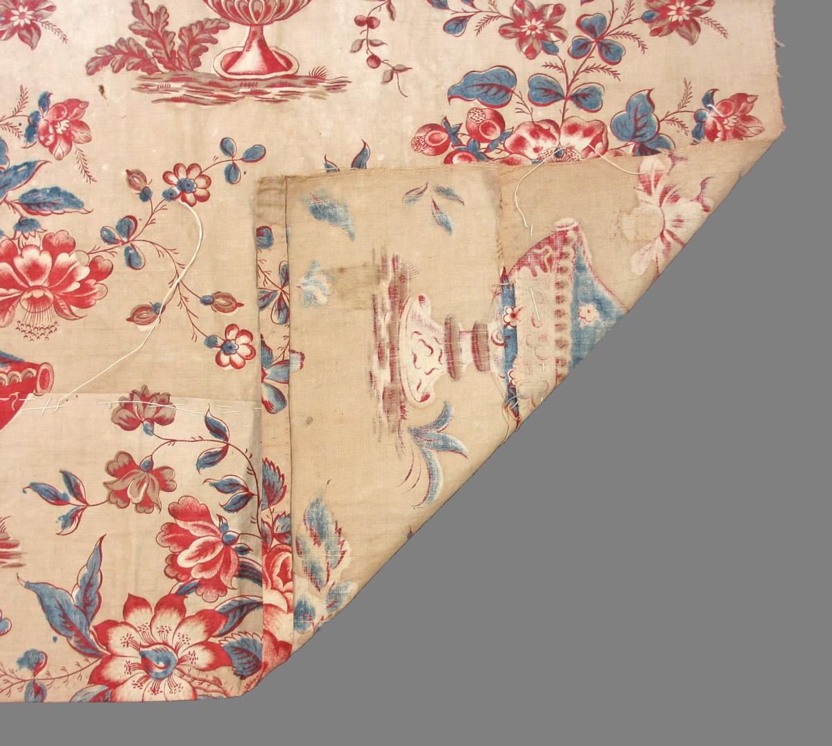 1969.3148 textile, printed folded corner