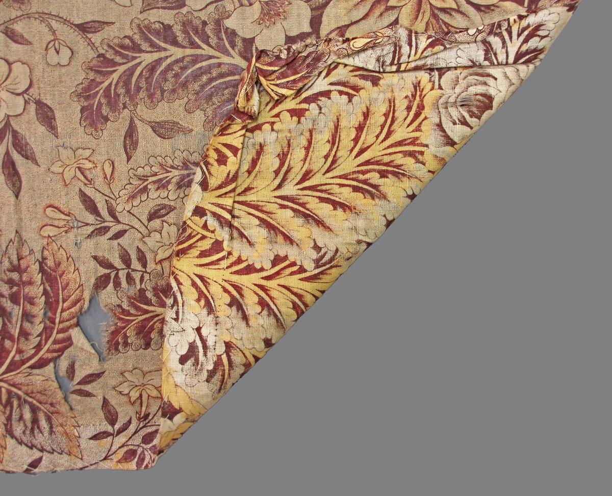 1969.3152 textile, printed folded corner