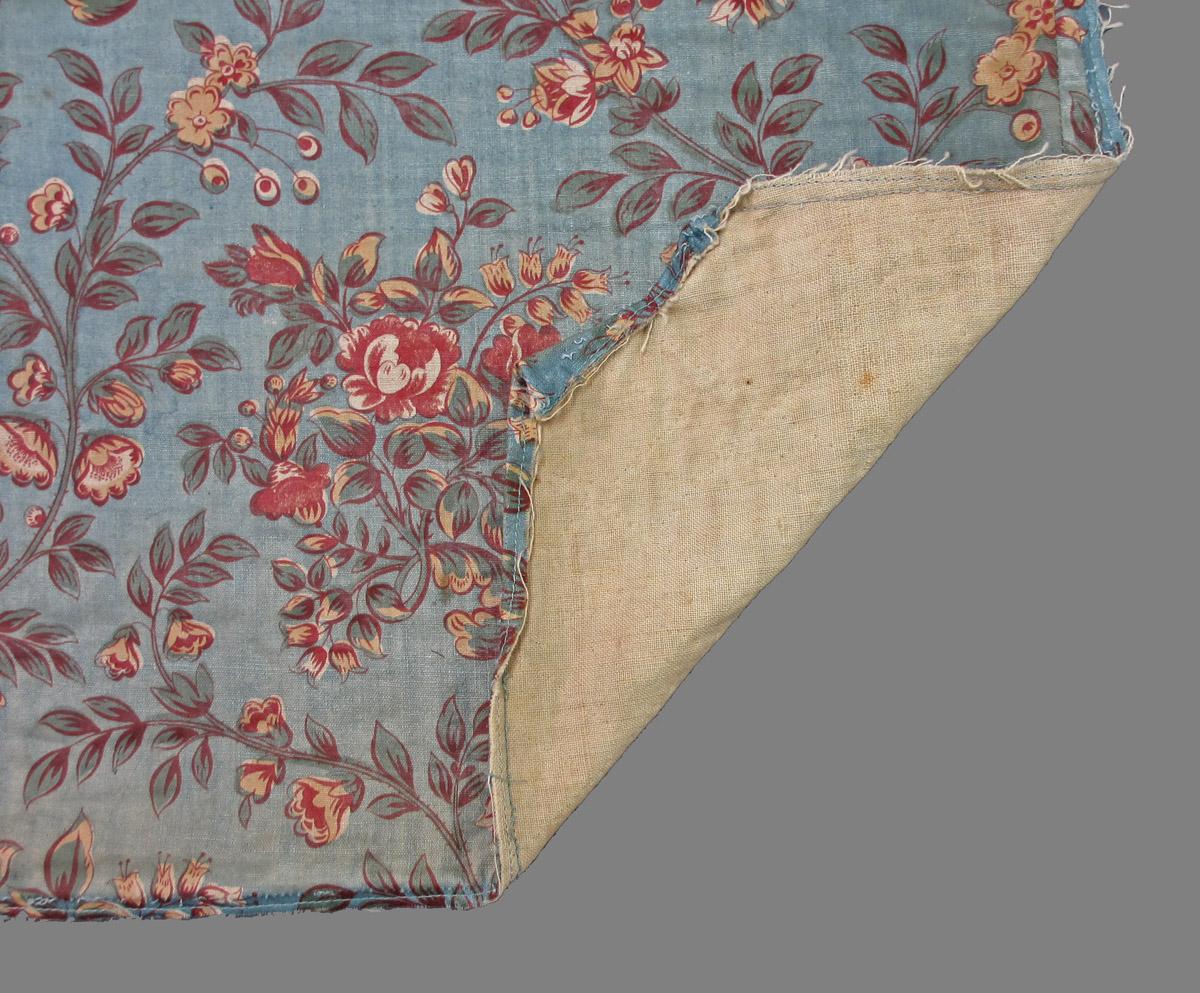 1969.3153 textile, printed folded corner