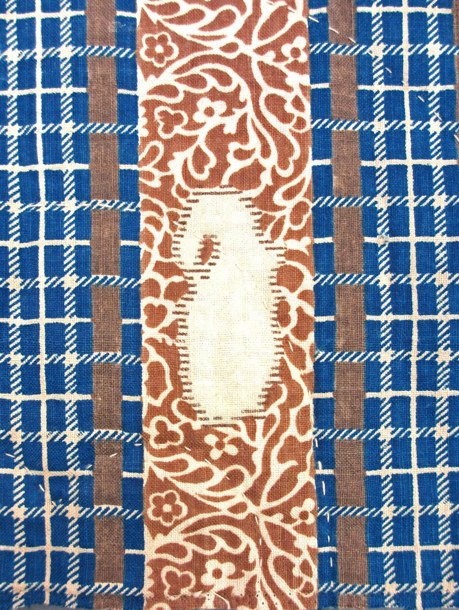 1969.3157 textile, printed reverse detail