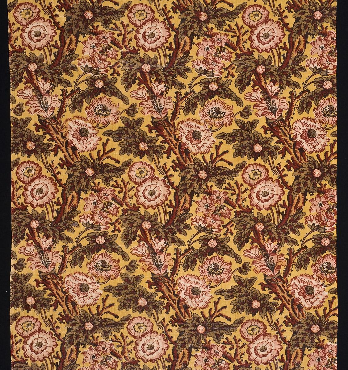 1969.3162 Textile, printed, detail 1