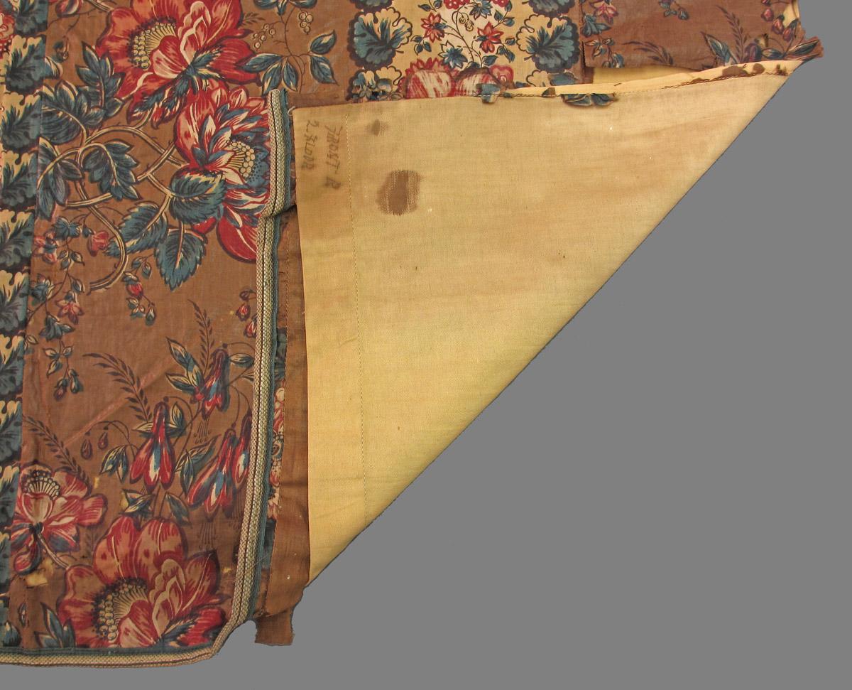 1969.3165 textile, printed folded corner