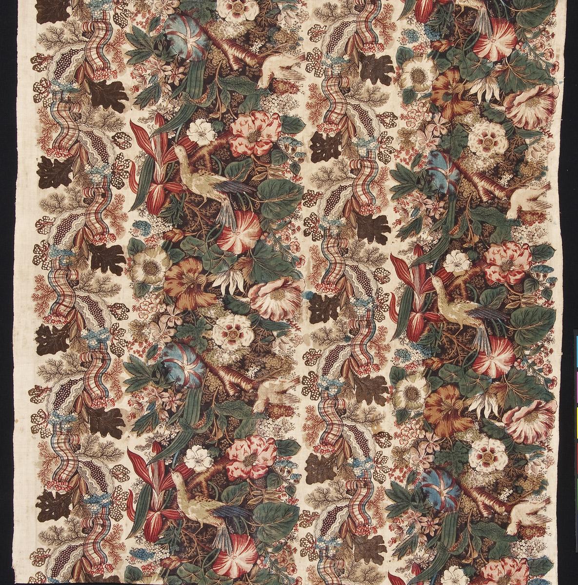 1969.3168 Textile, printed, detail 1