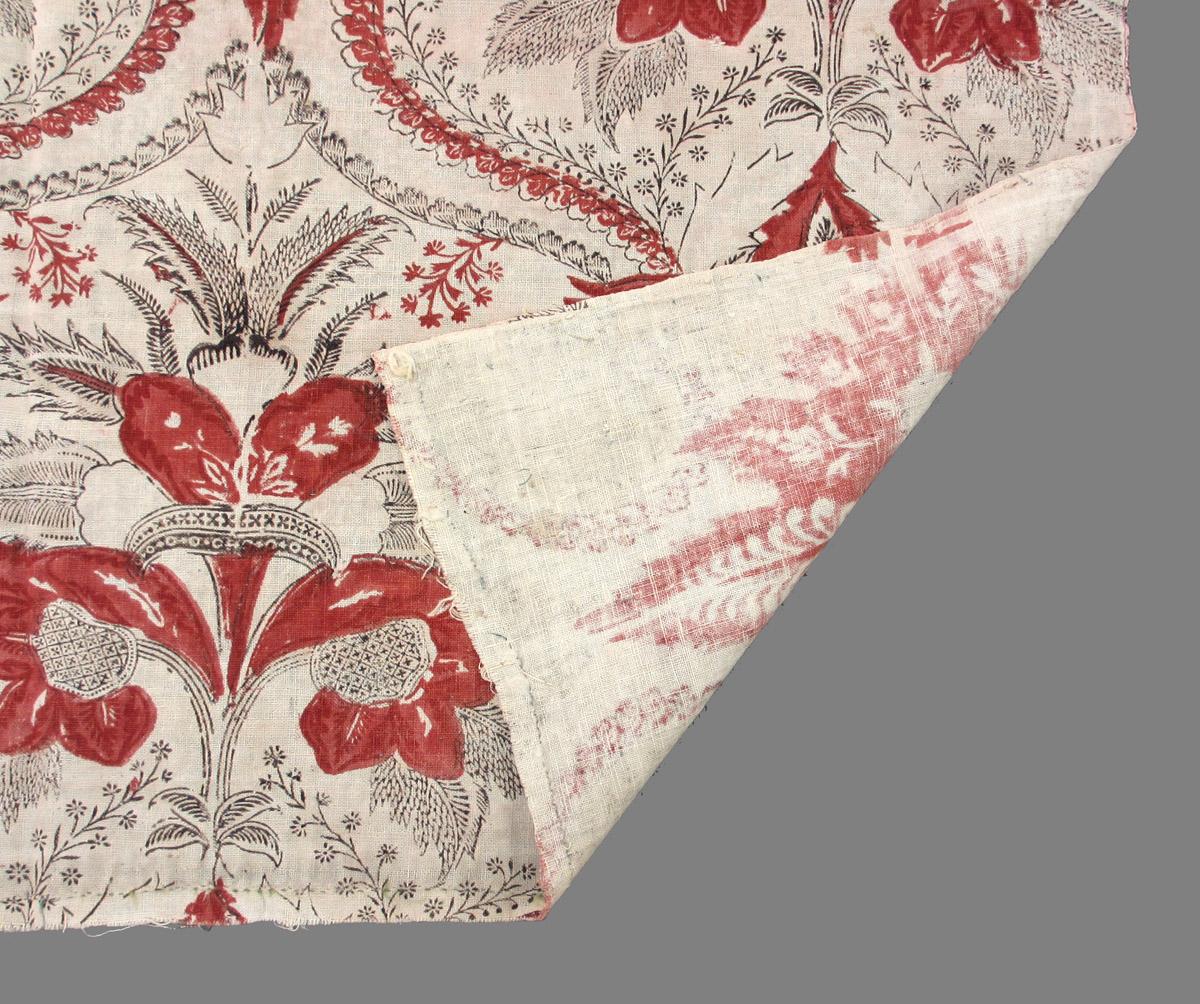1969.3171.001 textile, printed folded corner
