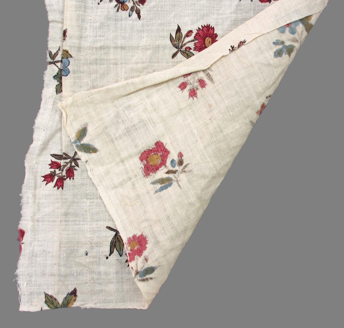 1969.3173.001 Textile, printed, folded corner