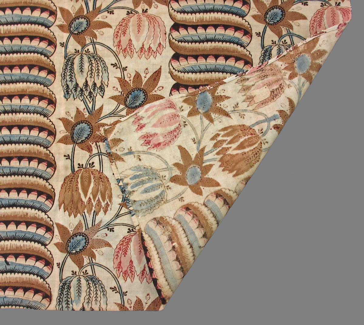 1969.3177 textile, printed folded corner