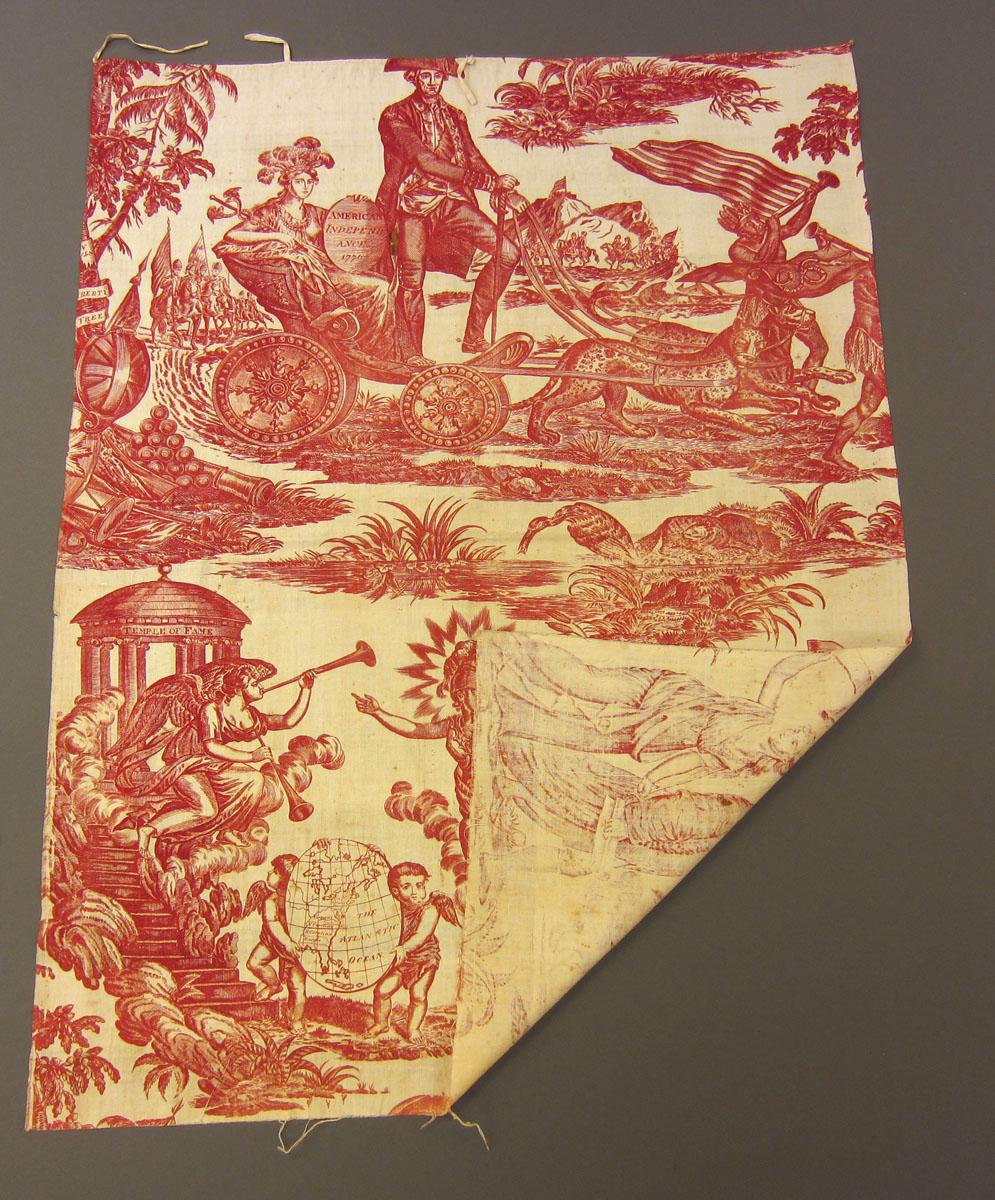 1969.3179.001 Textile, printed partial folded corner