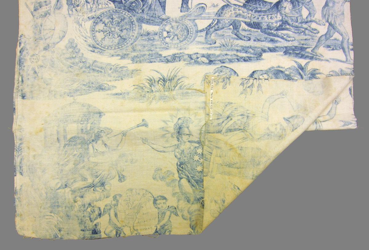 1969.3182 textile, printed folded corner