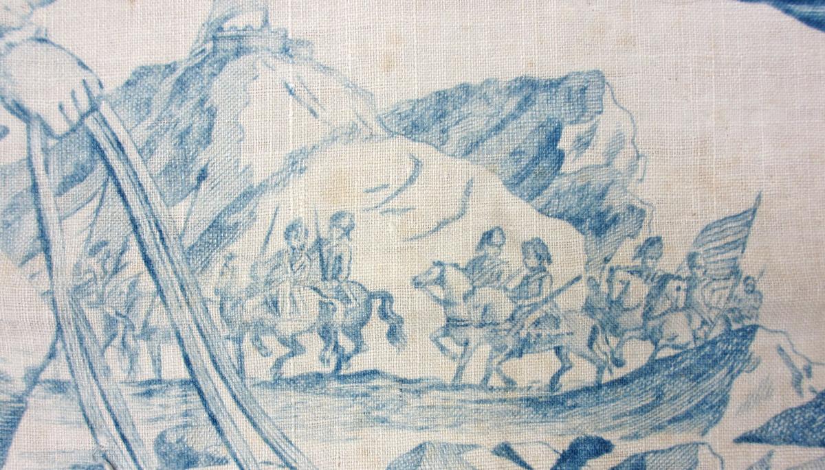 1969.3182 textile, printed detail 7
