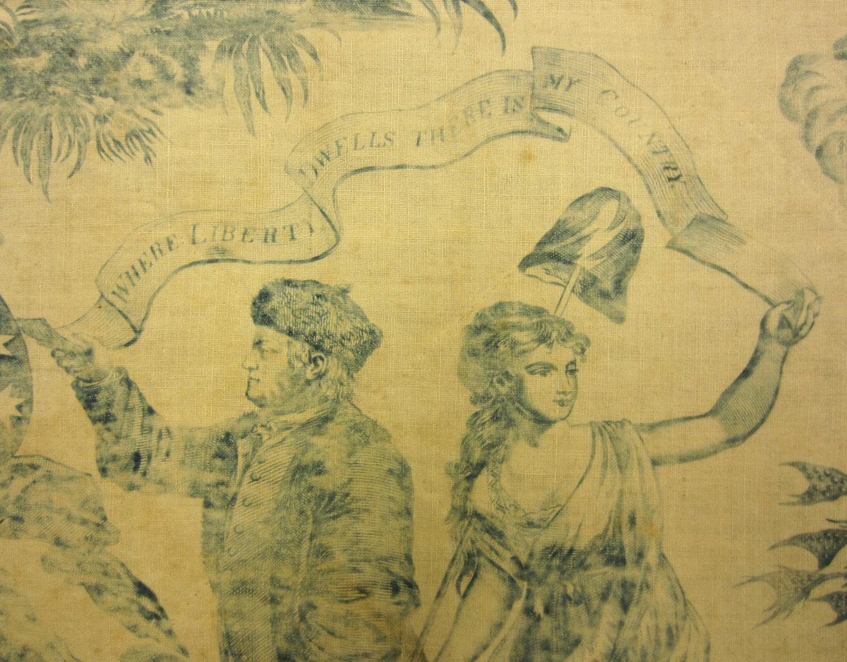 1969.3182 textile, printed detail 4