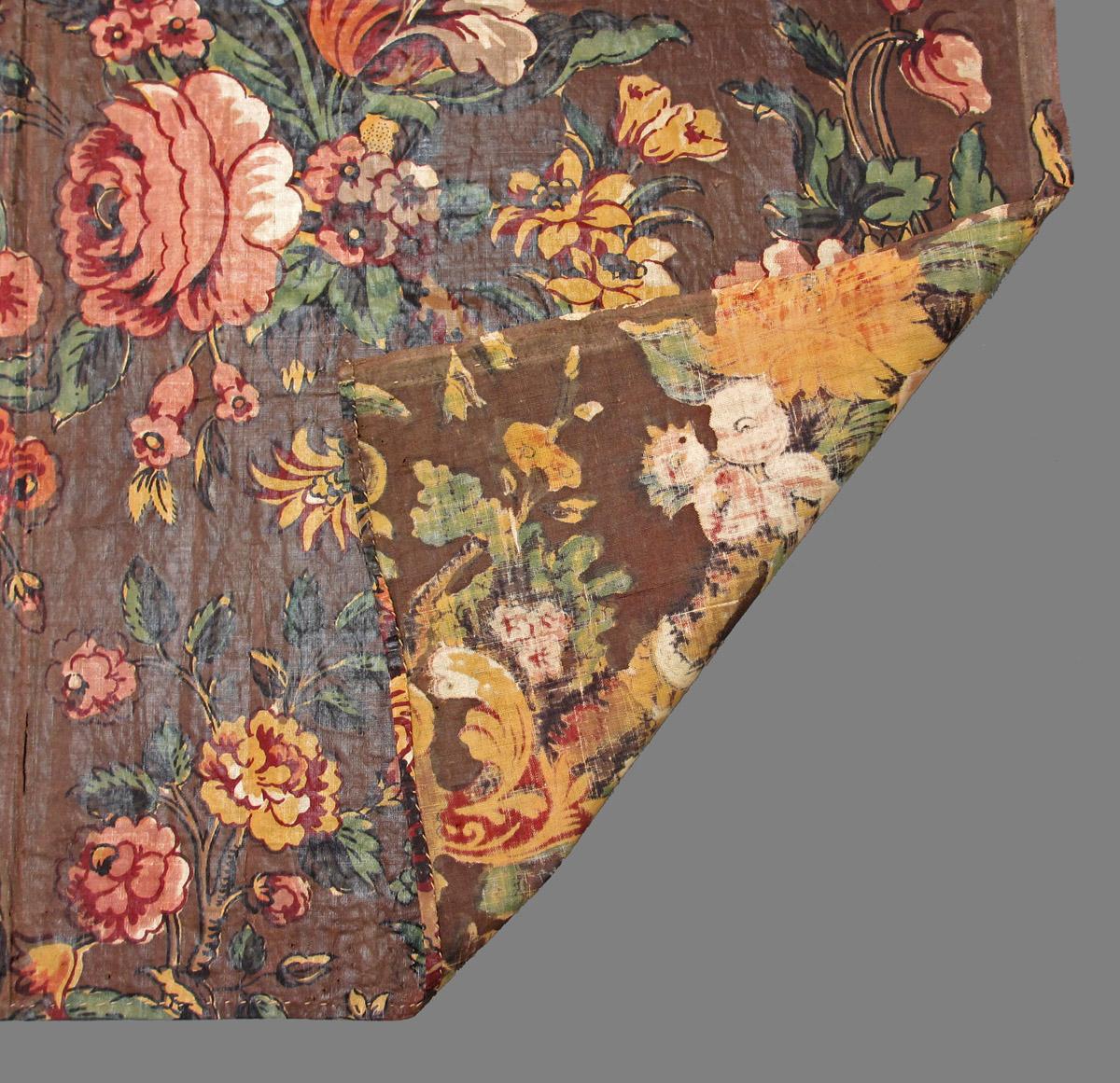 1969.3183 textile, printed folded corner