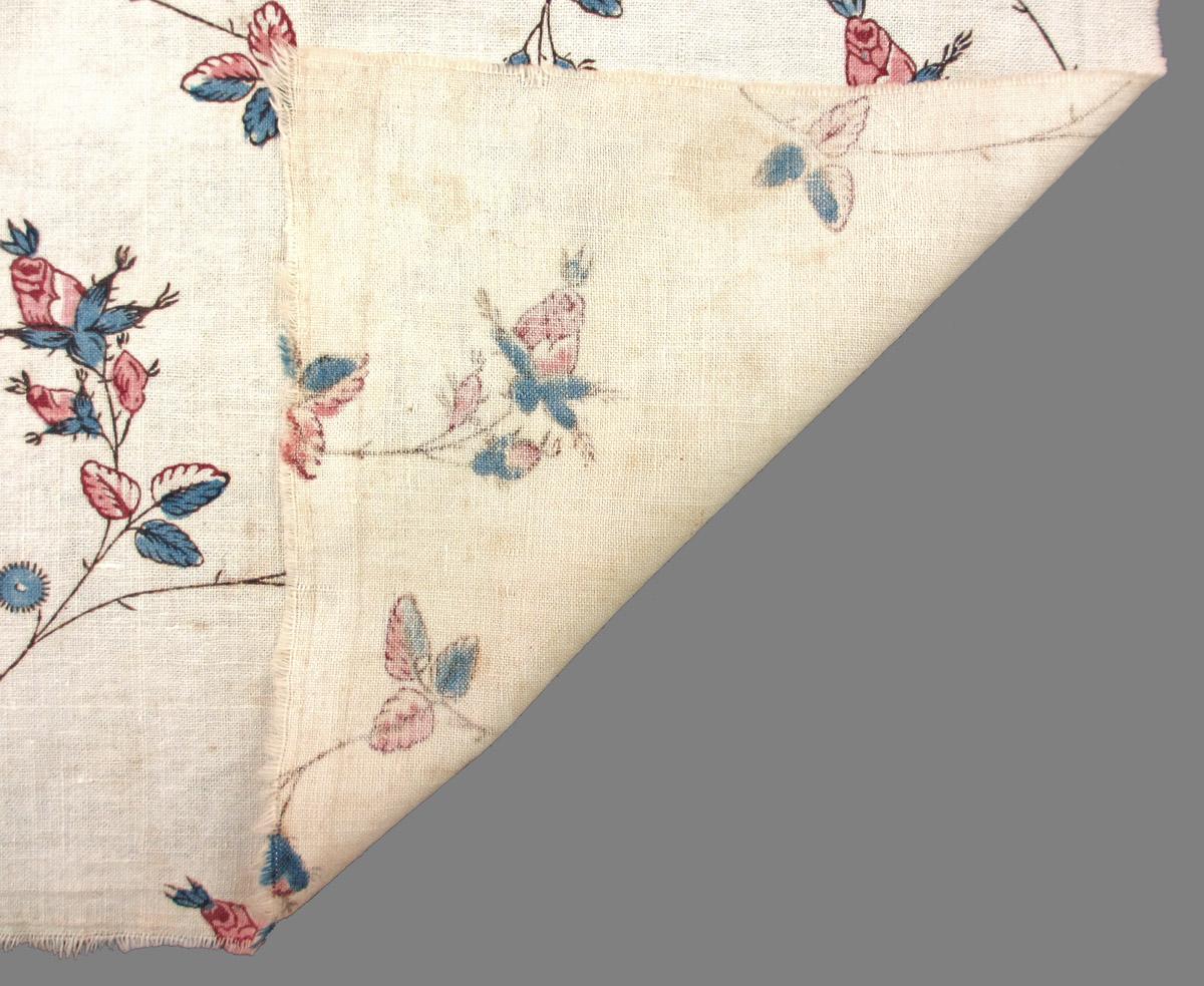 1969.3184 textile, printed folded corner
