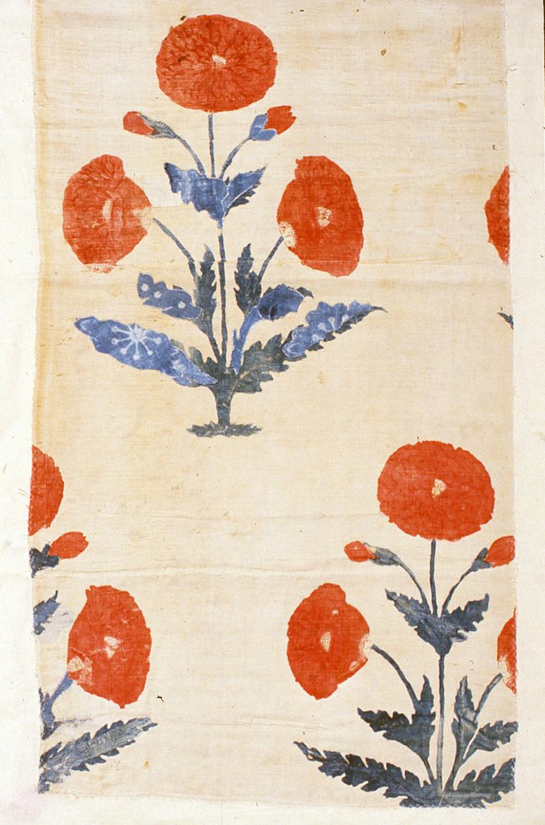 T1228 Textile, printed, partial design repeat