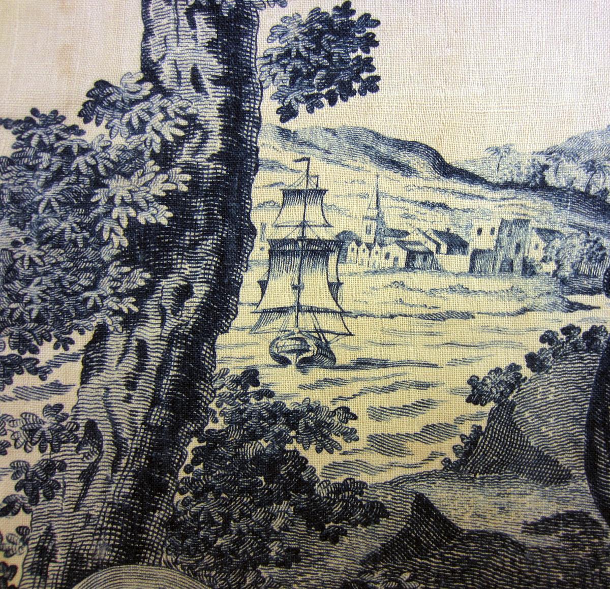 1969.3187 textile, printed detail 6