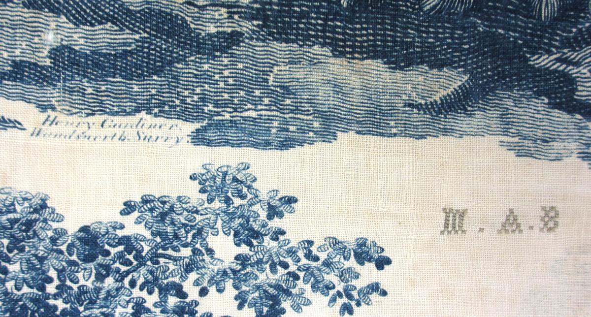 1969.3187 textile, printed detail 8