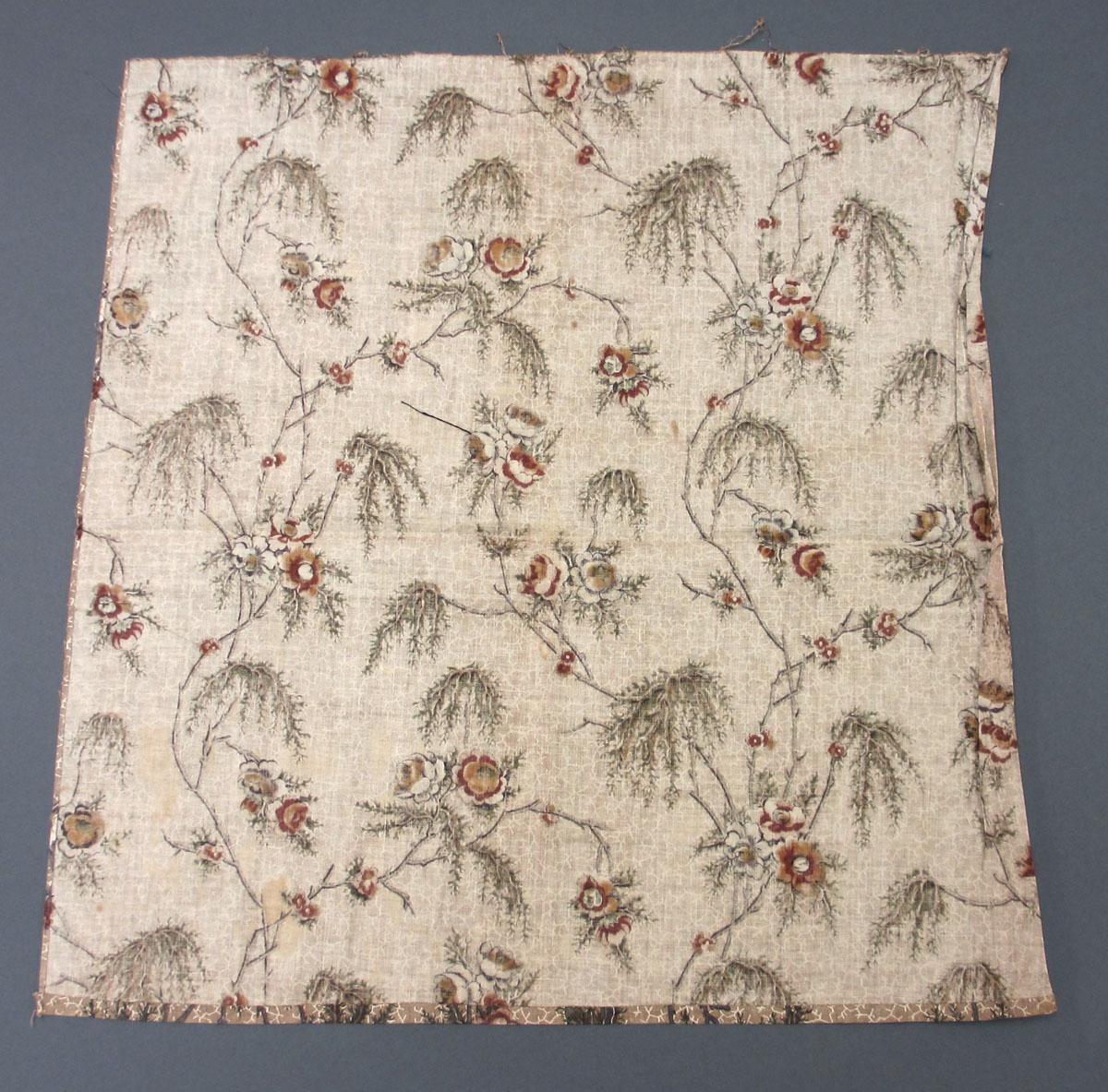 1969.3198 Textile, printed reverse