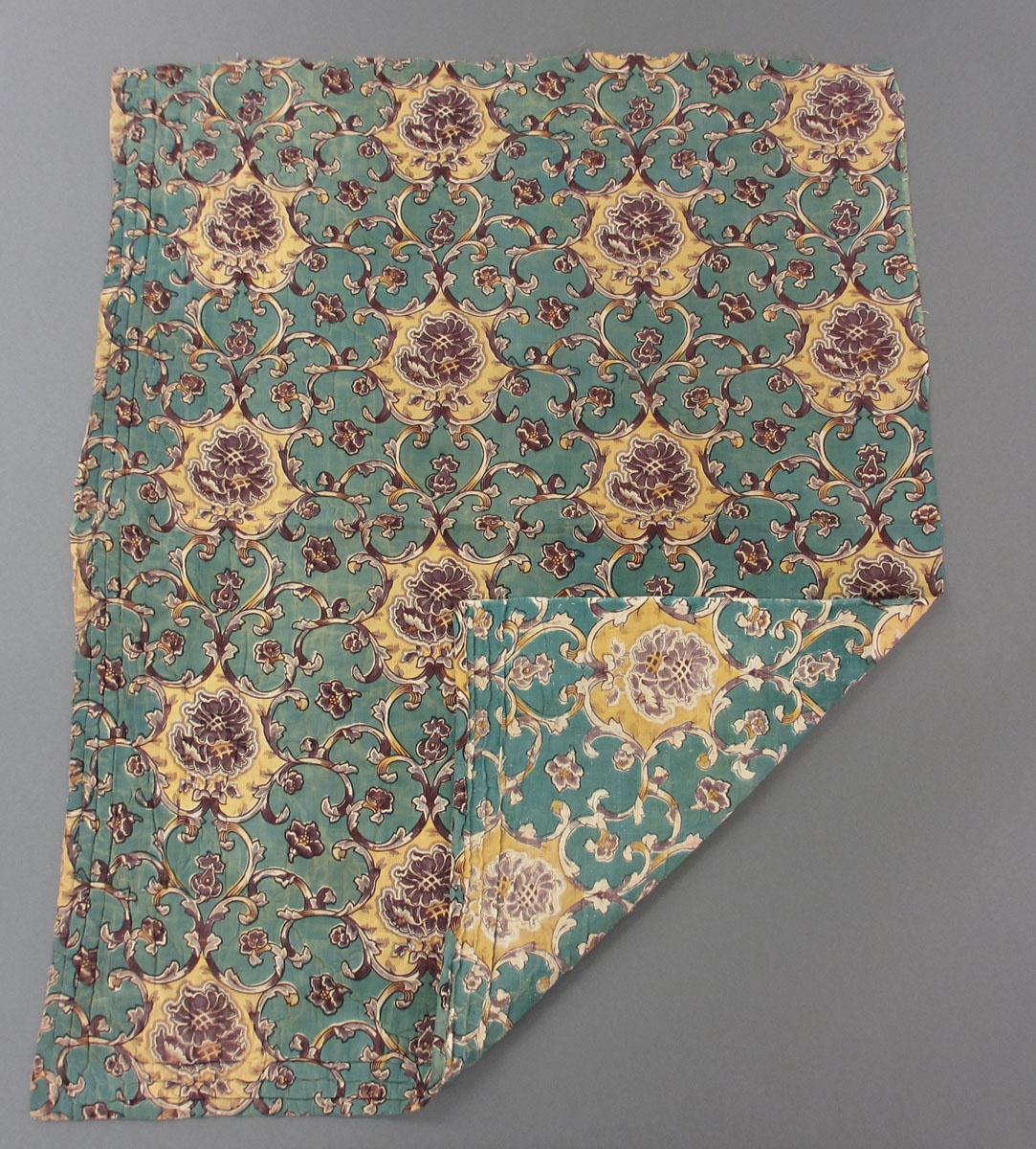 1969.3201 Textile, printed folded corner