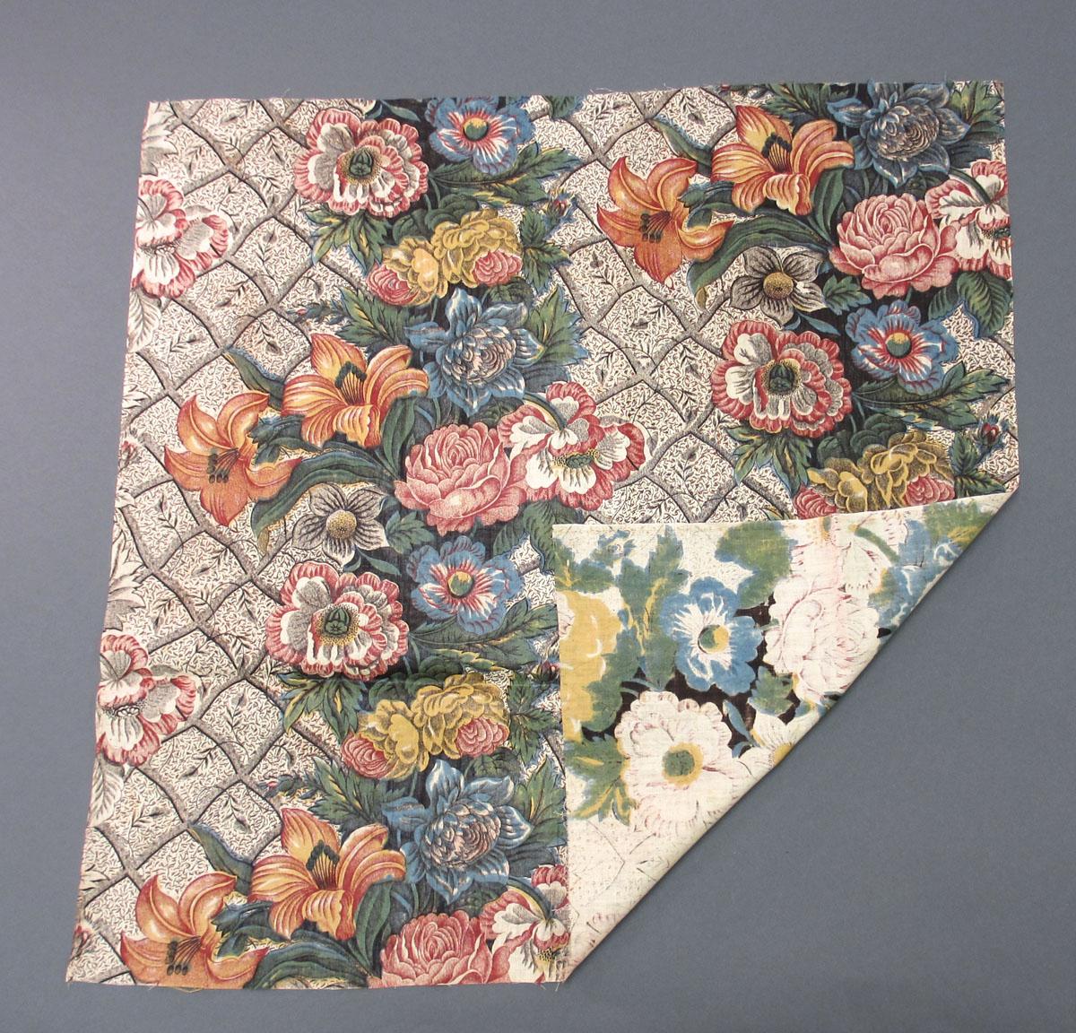 1969.3202 Textile, printed folded corner