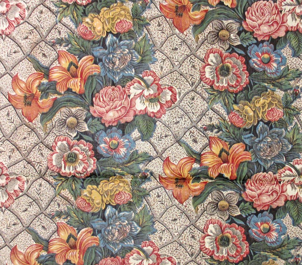 T1240 textile, printed design repeat