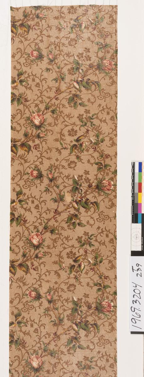 1969.3204 Textile, printed, detail 1