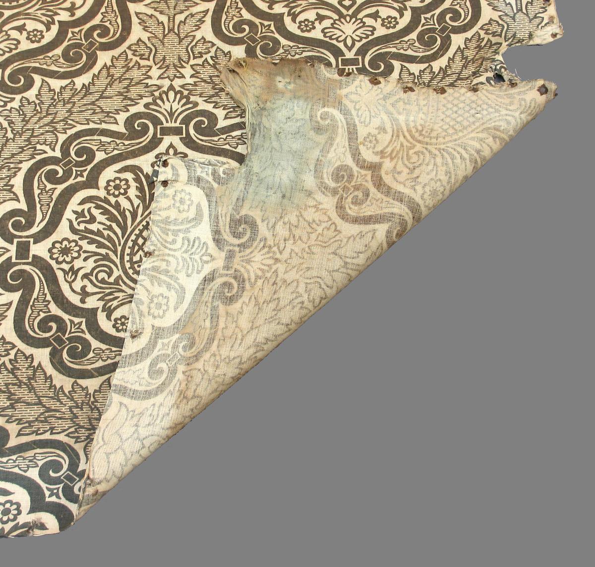 1969.3207 textile, printed folded corner