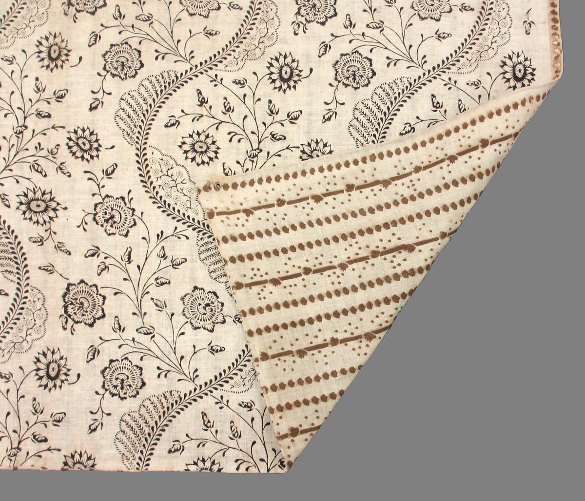 1969.3213 textile, printed folded corner