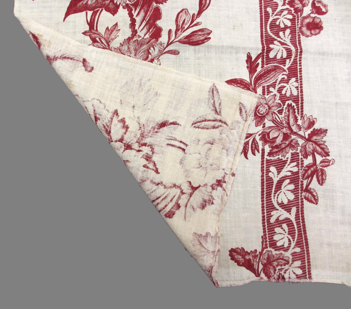 1969.3236 textile, printed folded corner