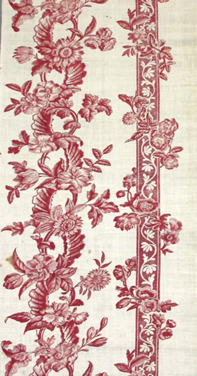 T1183 textile, printed design repeat