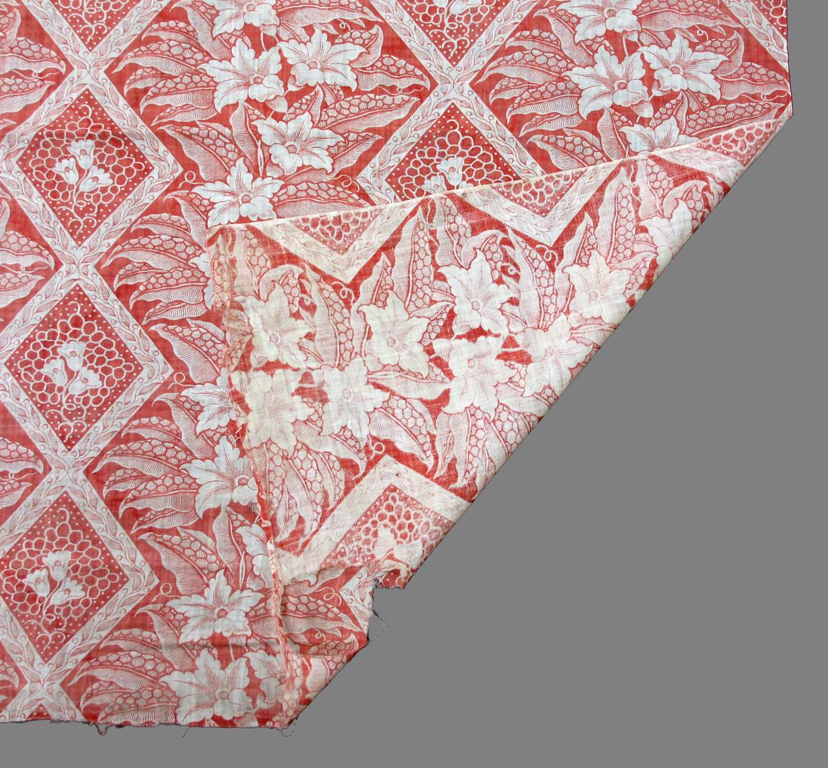 1969.3243 textile, printed folded corner
