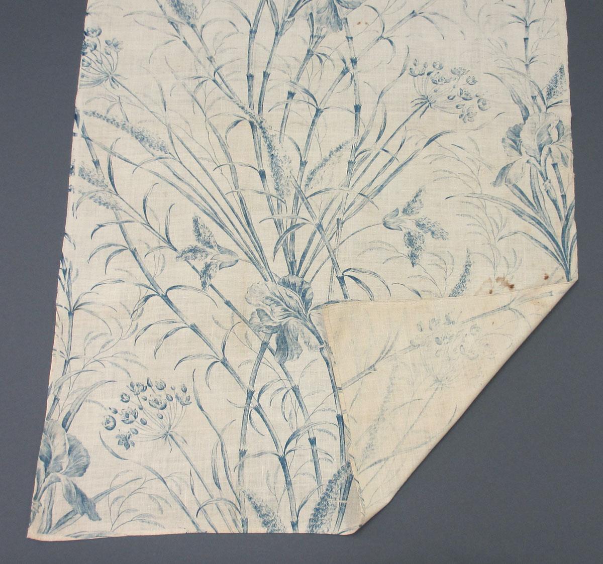 1969.3246 Textile, printed partial folded corner