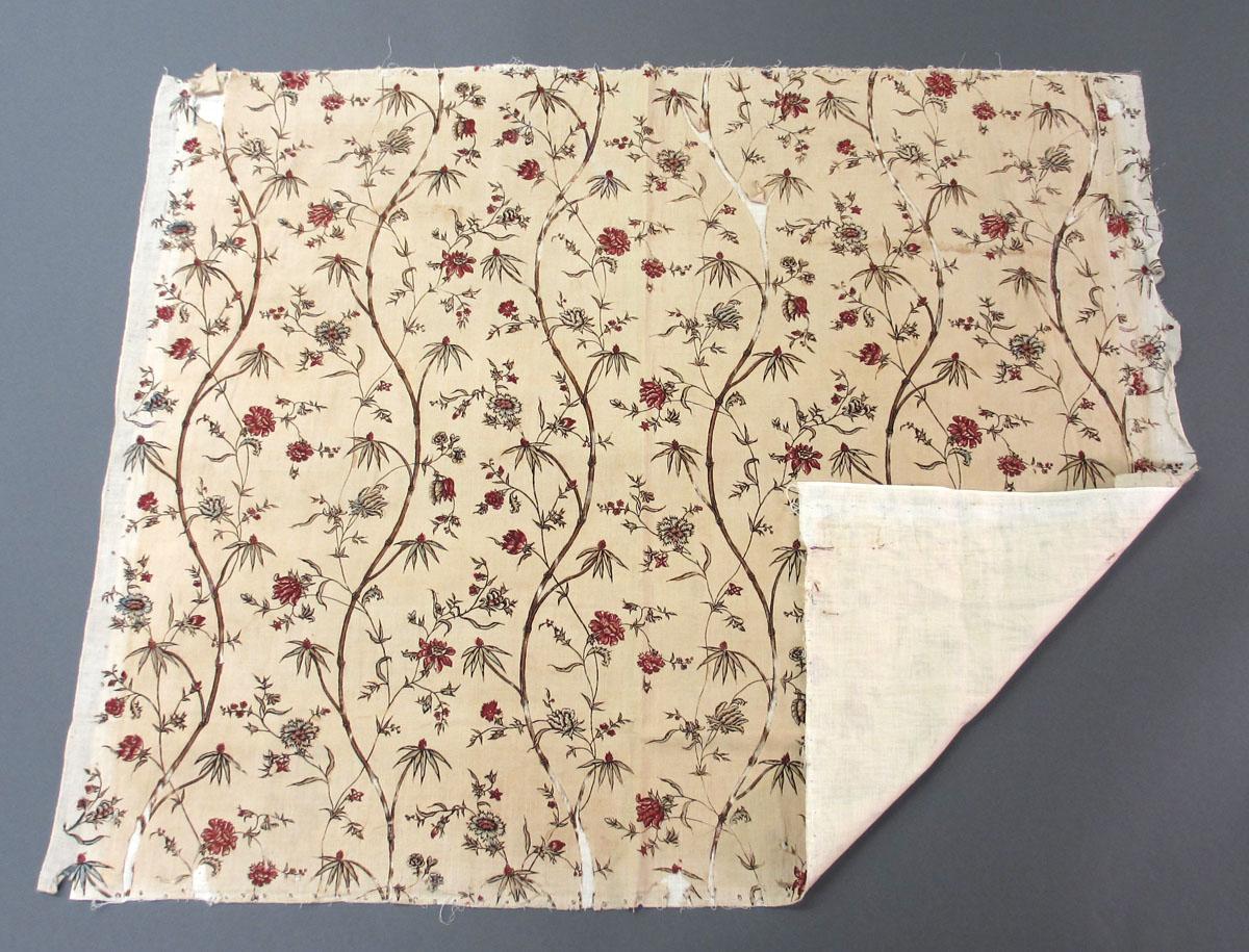 1969.3256 Textile, printed folded corner