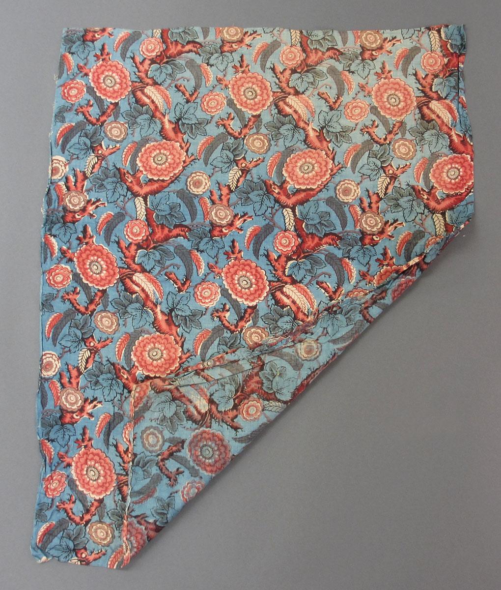 1969.3258 Textile, printed folded corner