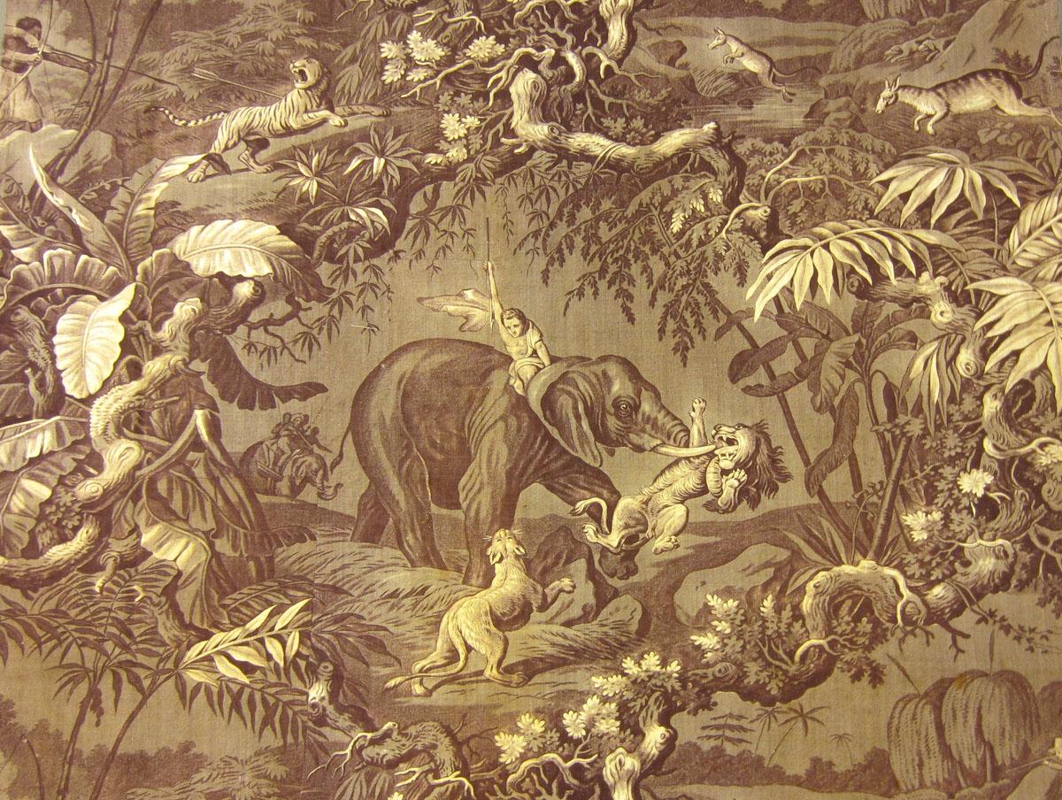 1969.3264 Textile, printed partial design repeat