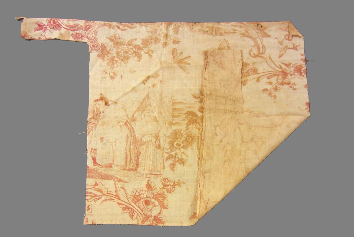 1969.3266 Textile, printed folded corner